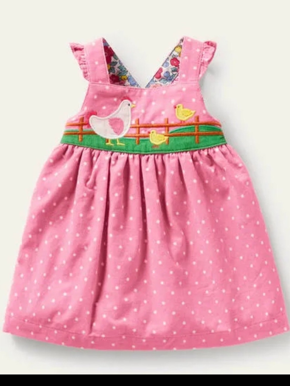 Mini Boden‎ Spotty Appliqué
Cord Pinnie